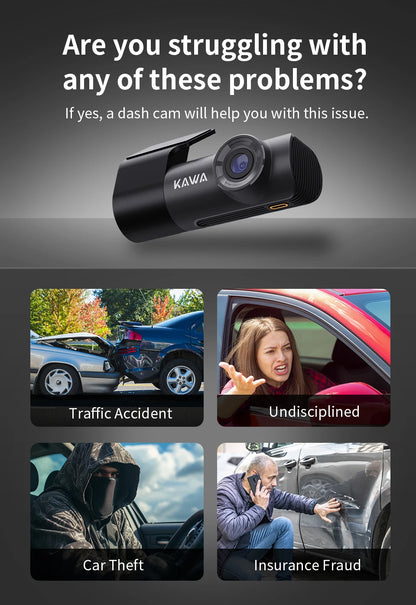 2K Car Dash Cam With Night Vision And Wireless WiFi - Smarsty