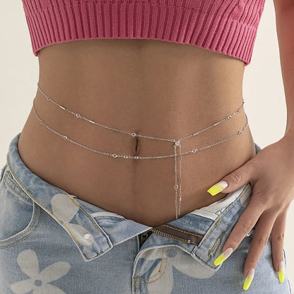 Stainless Steel Coin Charm Belly Chain for Women - Smarsty