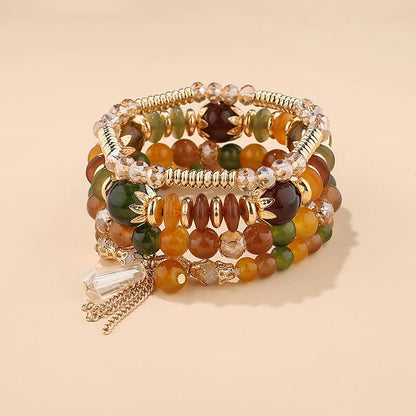 Colorful Glass Beaded Bracelet Set for Women - Smarsty