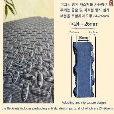 8Pcs/2.5cm Thick Nonslip Baby Crawling Play Mat Soundproof Puzzle Gym Mat for Children's Room and Eco-Friendly Puzzle Mat by Smarsty