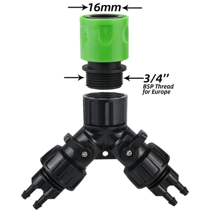 KESLA 4-Way Drip Irrigation Tap Adapter for Gardens - Smarsty
