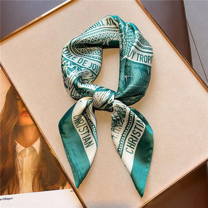 Luxury Satin Square Shawl Sunscreen Scarf for Women - Smarsty