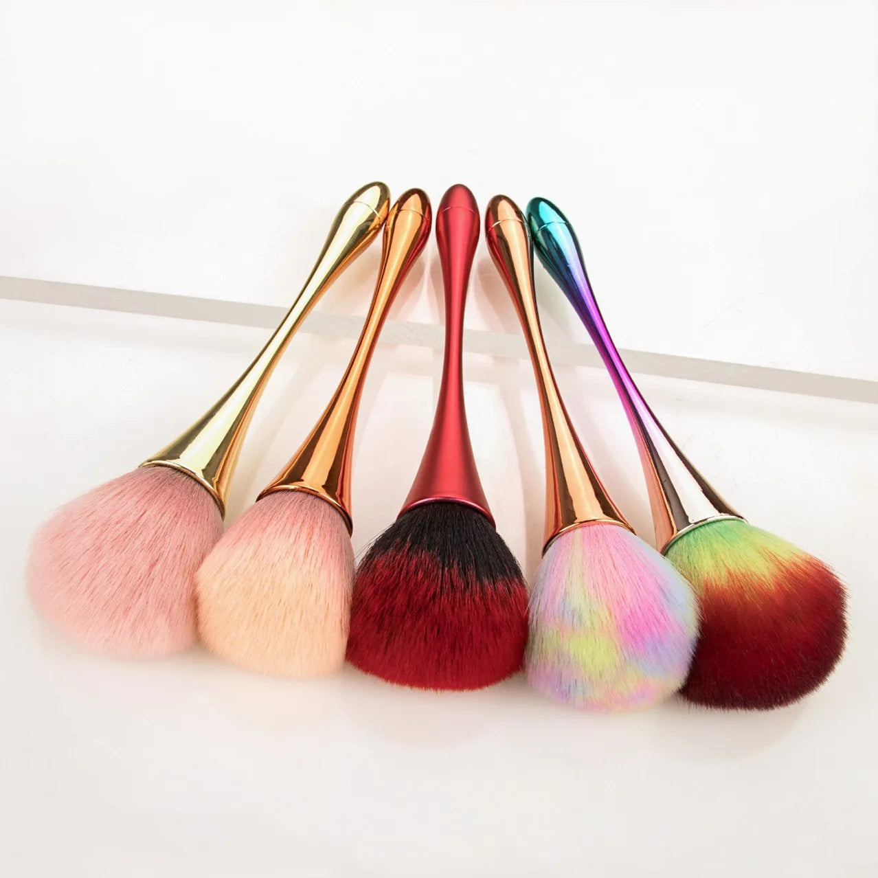 Big Size Soft Fluffy Glitter Powder Brush for Manicure - Smarsty