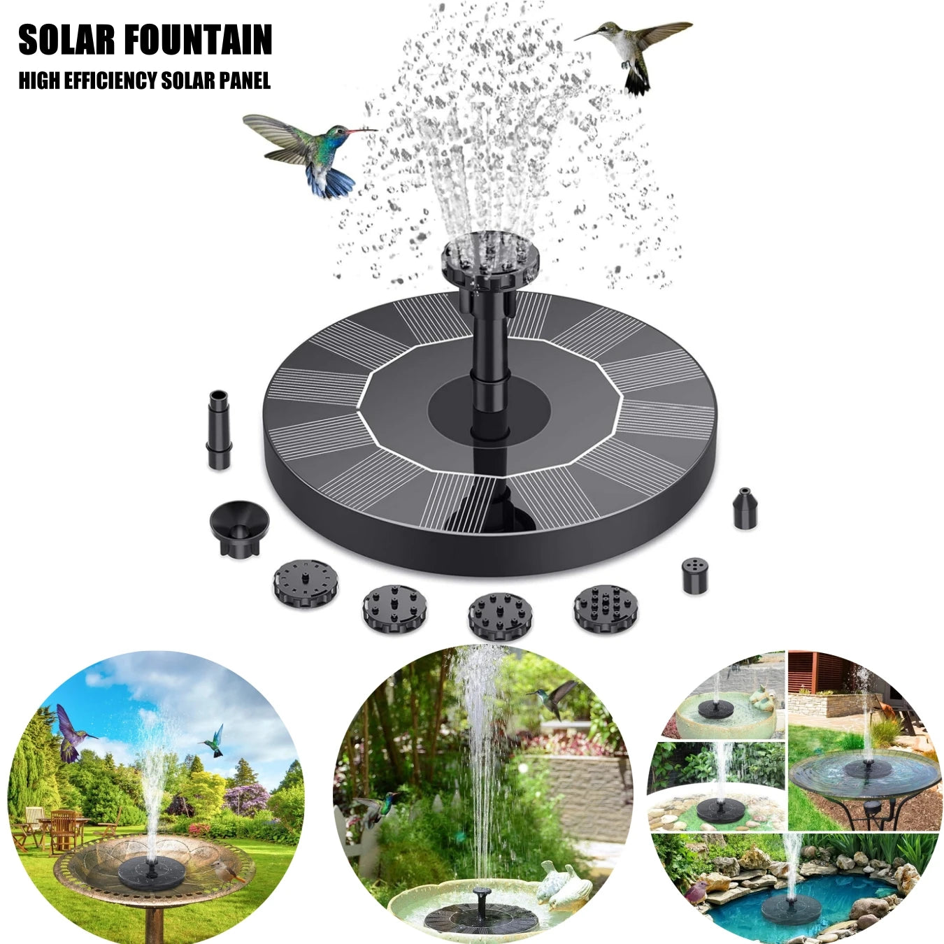 Solar Powered Mini Fountain for Garden Decor - Smarsty
