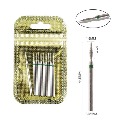 10 Piece Diamond Nail Drill Bit Set for Perfect Manicures - Smarsty