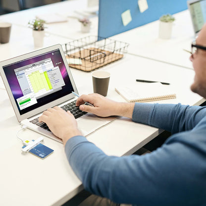 USB2.0/Type-C Smart Card Reader Foldable Common Access Card Reader CAC Reader Compatible for Windows/ OS/Android