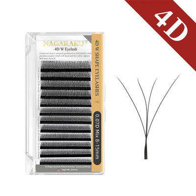 NAGARAKU 3D W Shape Premade Fans Eyelash Extensions - Smarsty