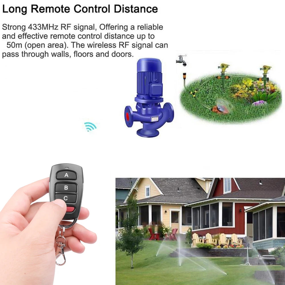 Wireless RF 433MHz Remote Control Garage Door Duplicator - Smarsty