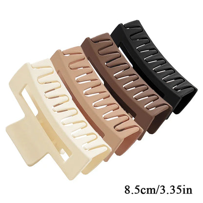 4 Piece Claw Clips Women Nonslip Fashion Set Coffee Black - Smarsty