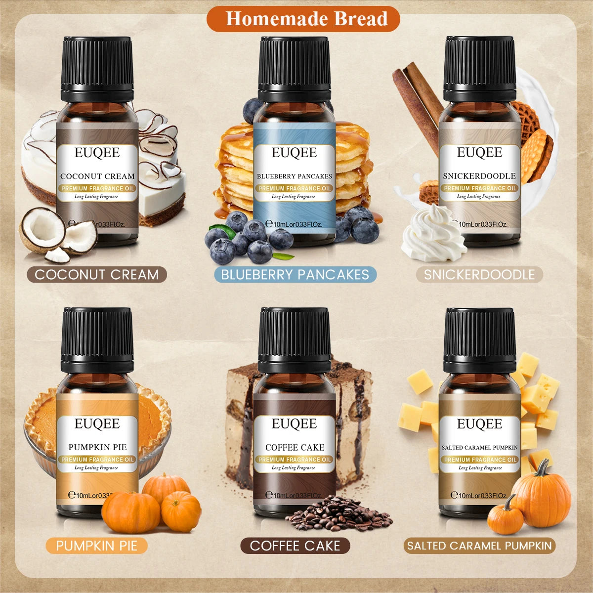EUQEE 6 Piece Fragrance Oil Set for Diffusers - Smarsty