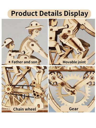 3D Wooden Puzzle for Adults Father And Daughter Handmade Assembly Model Kits DIY Craft Brain Teaser Birthday Or Christmas Gifts