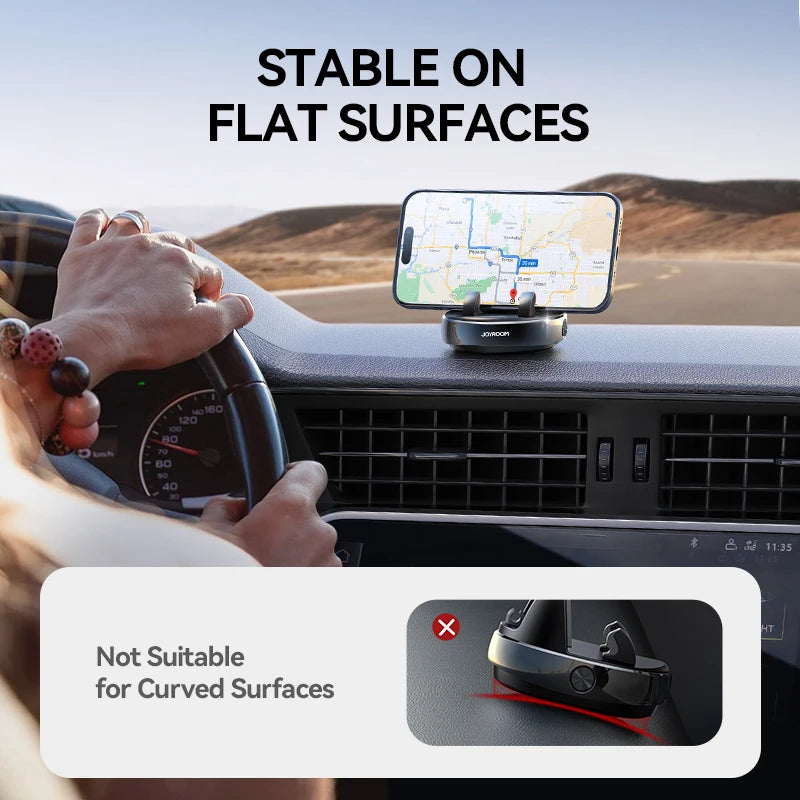 Car Phone Mount Dashboard One Handed Operation 360 Rotation - Smarsty