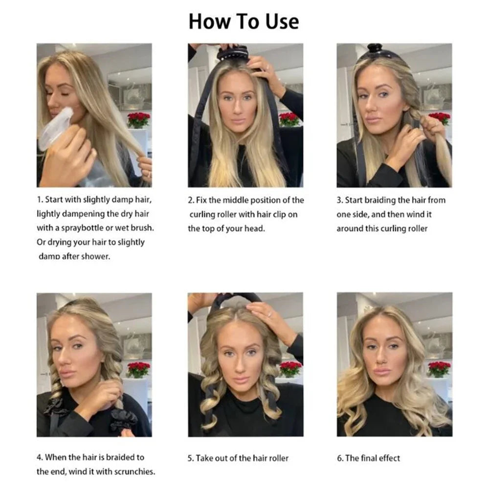 Heatless Curling Rod Headband for Effortless Silk Curls - Smarsty
