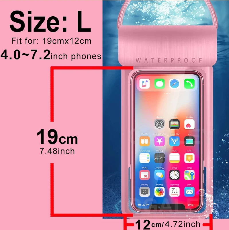 IPX8 Universal Waterproof Bag Cell Phone Pouch Case Water Proof Underwater Dry Bag For iPhone 17 Pro Max 16 Xiaomi Samsung Cover