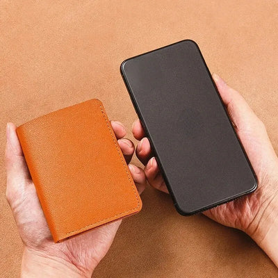 Classic Designer PU Leather Small Wallet for Men Short Simple Women's Purse Fashion Ultra Thin Credit Card Bag Coin Purse - Smarsty