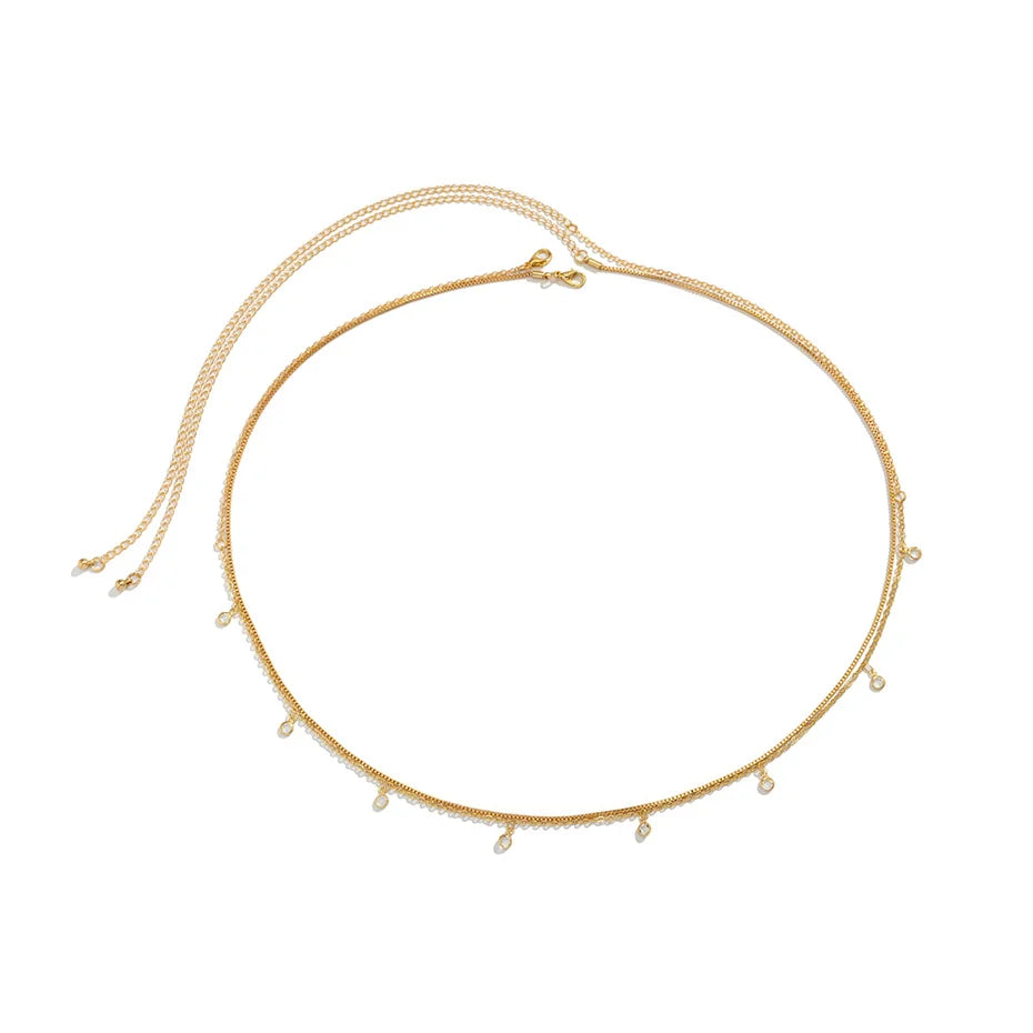 Boho Rhinestone Star Moon Belly Chain for Summer - Smarsty