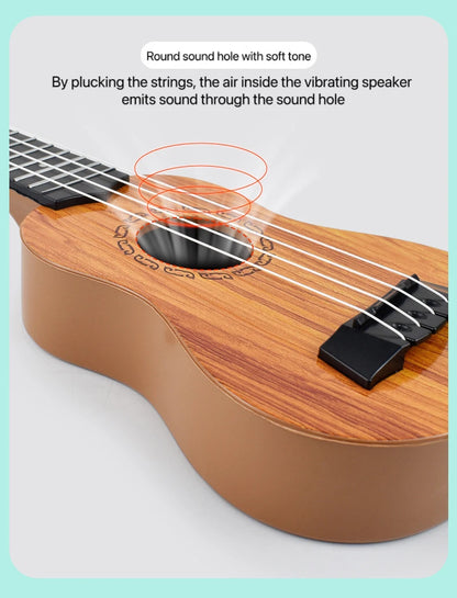 35cm Children Guitar Toy Can Be Used To Play Elementary Instruments With Paddles Simulating Yukrili Music Toys - Smarsty