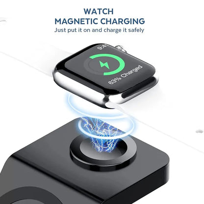 Three In One Magnetic Wireless Charger Stand For iPhone - Smarsty