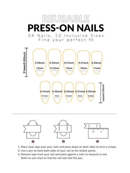 Medium Pink Candy Color Press On Nails Set - Smarsty