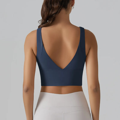 Yoga Bra Underwear Women Summer Shockproof Bra Beautiful Back Sports Running External Wear Training Fitness Yoga Tank Top Bra - Smarsty