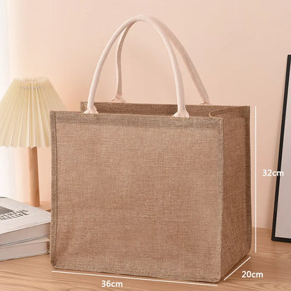 Linen Shopping Bag With Hand Painted Eco Friendly Design - Smarsty