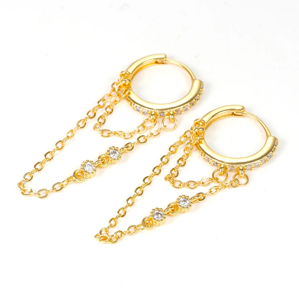 Trendy Long Tassel Drop Earrings for Women in Stainless Steel - Smarsty