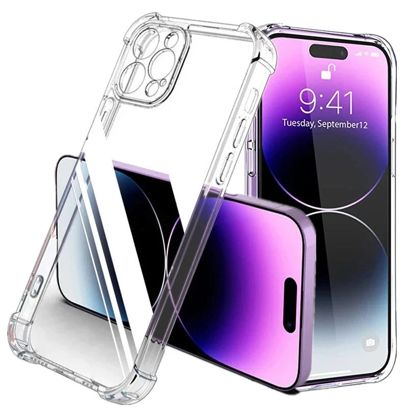 Shockproof Clear iPhone Case With Lens Protection Lens Shield - Smarsty