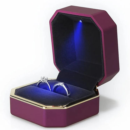 Luxury LED Jewelry Ring Box for Engagement and Wedding - Smarsty