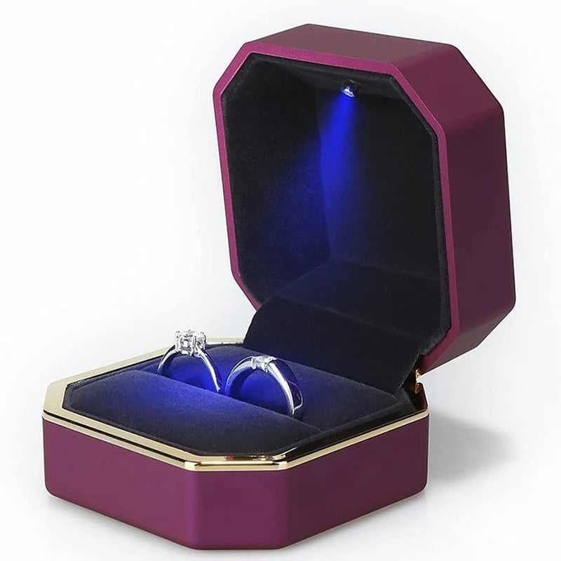 Luxury LED Jewelry Ring Box for Engagement and Wedding - Smarsty