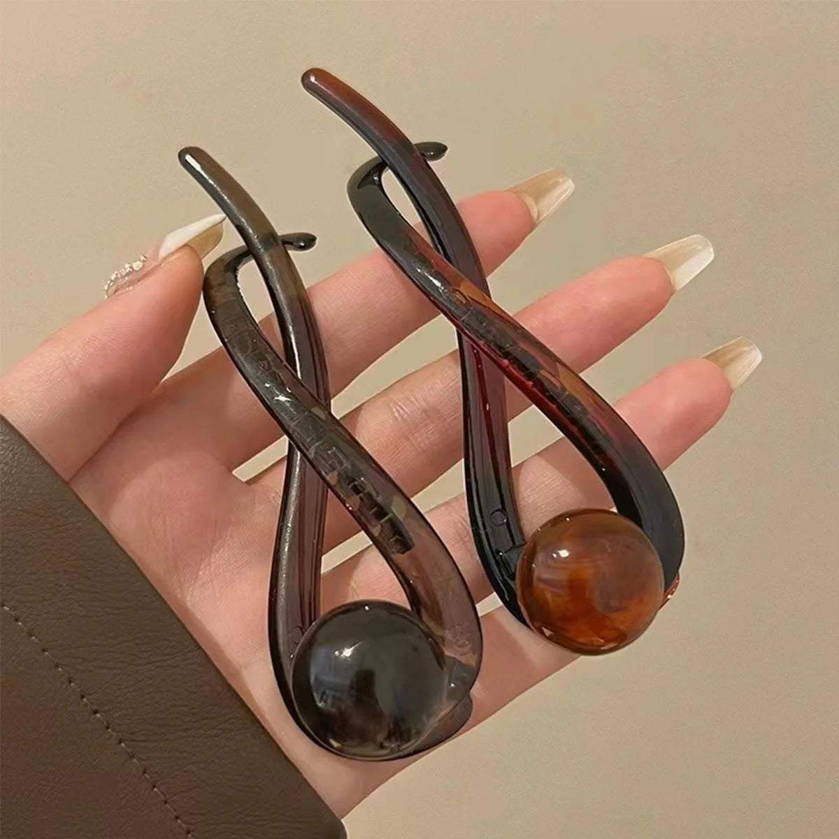 Twist Hair Clip with Imitation Pearl Design for Women - Smarsty