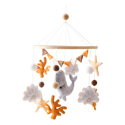 Baby Crib Mobile Bed Bell Rattle Toys Wooden Crochet Stars Pendant Bed Bell Toys Newborn Comfort Crib Bracket Hanging Toys Gifts by Smarsty