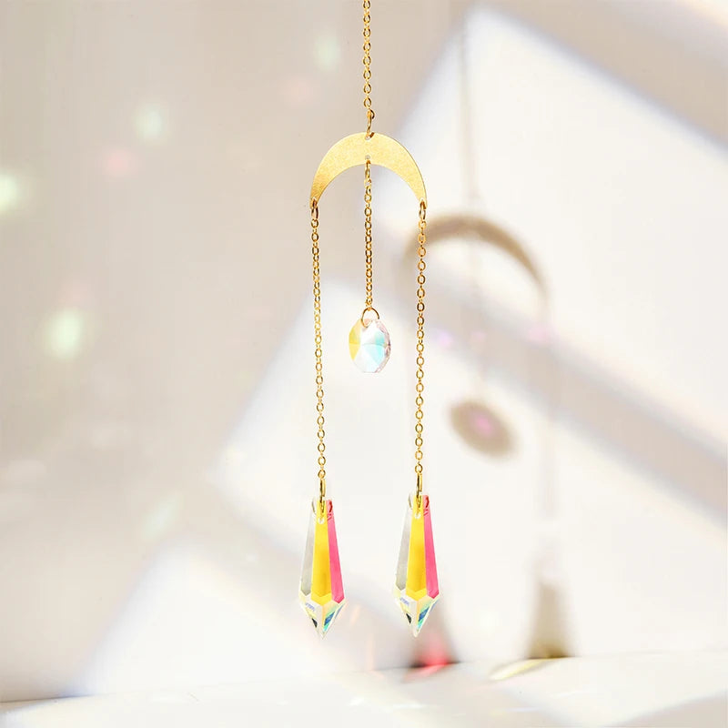Hanging Crystal Pendant Suncatcher Wind Chimes for Home Decor - Smarsty
