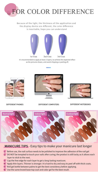 UR Sugar Nude Rubber Base Gel for Natural Nails - Smarsty