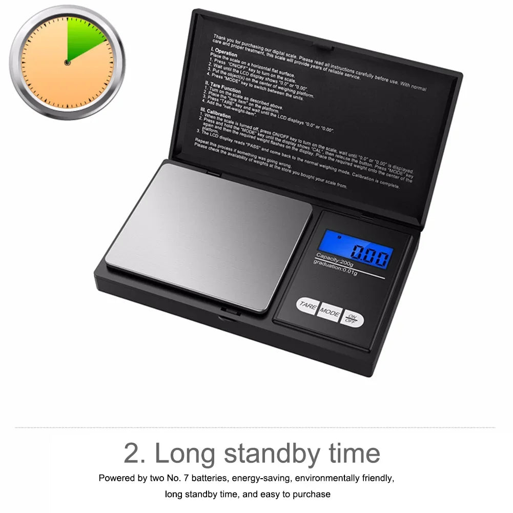 1kg/0.1g Gold Jewellery Weighing Scales Back-lit LCD Display Digital Scale High Precision Scale Auto Off for Jewelry Measurement