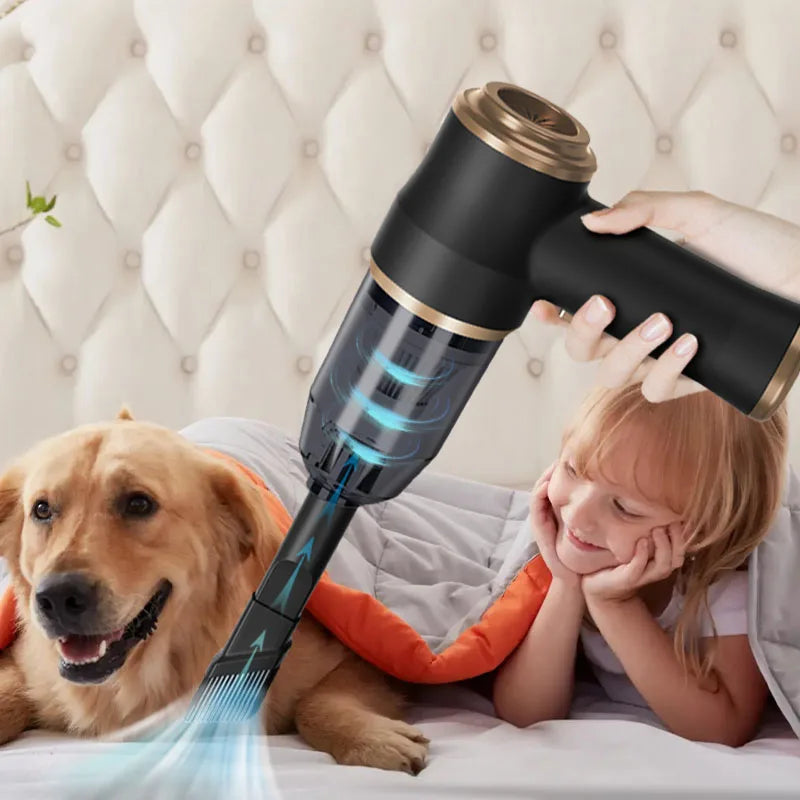 new Car vacuum cleaner household appliances portable battery long life powerful vacuum cleaner suitable for cleaning car debris - Smarsty