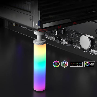 5V 3Pin ARGB Graphics Card Brace GPU Support Bracket Adjustable Telescopic Rotary Screw Aluminum Alloy for Vertical GPU Holder