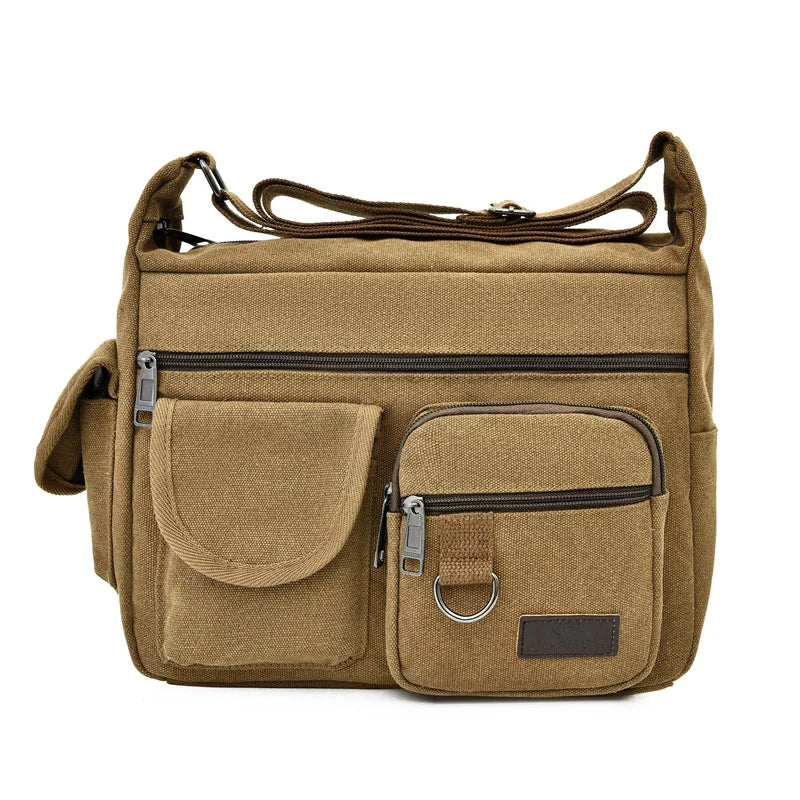 Premium Canvas Crossbody Bag For Men Luxury Messenger - Smarsty