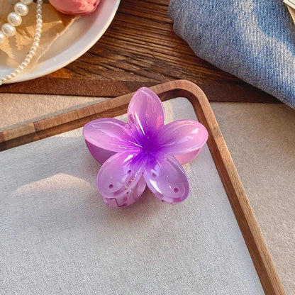 Five-Petal Flower Acrylic Hair Clip for Summer Style - Smarsty