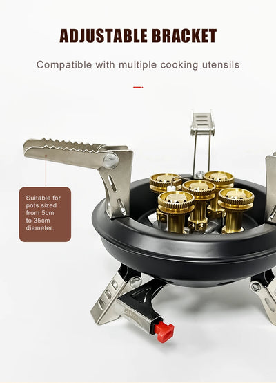 BRS-201A Portable Camping Gas Stove 16000W High Pressured Propane Butane Gas Burner Outdoor Emergency Stove with Piezo Ignition by Smarsty