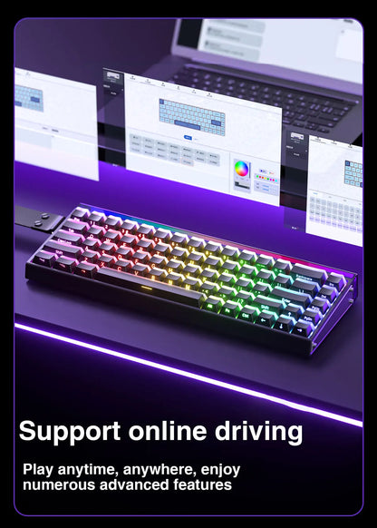 68 Key Magnetic Switch Keyboard Rapid Trigger RGB Wired
