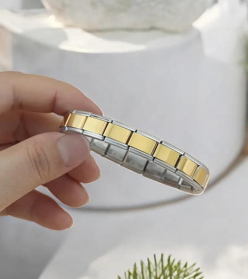 Stainless Steel Bracelet for Men and Women Gold Black - Smarsty