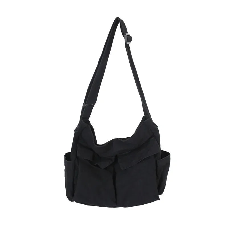 Canvas Workwear Shoulder Bag Large Capacity Messenger - Smarsty