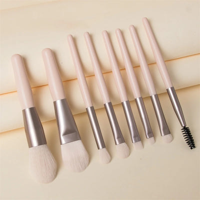8 Piece Soft Fluffy Makeup Brush Set for Flawless Blending - Smarsty