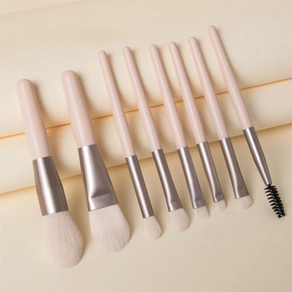 8 Piece Soft Fluffy Makeup Brush Set for Flawless Blending - Smarsty