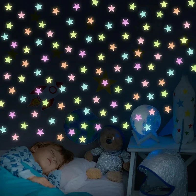 Glow in The Dark Stars Wall Stickers for Kids - Smarsty