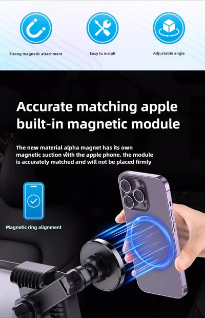 Magnetic Car Phone Holder 360 Degree Rotation Mount - Smarsty