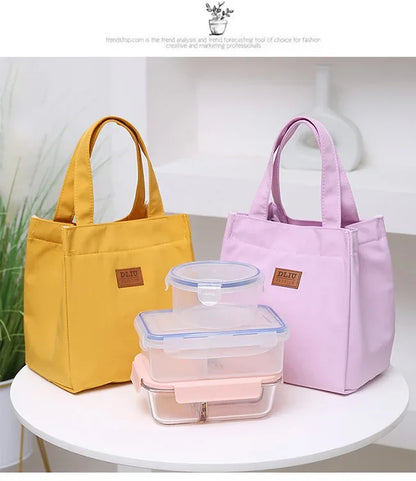 Large Capacity Insulated Lunch Bag With Sturdy Top Handle - Smarsty