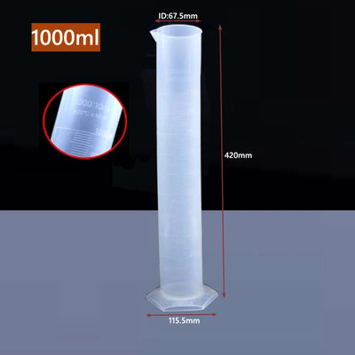 Transparent Plastic Graduated Cylinder for Accurate Liquid Measurement - Smarsty