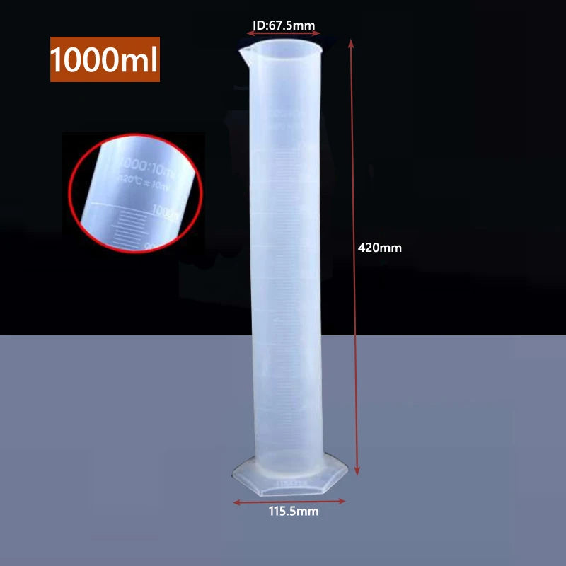 Transparent Plastic Graduated Cylinder for Accurate Liquid Measurement - Smarsty