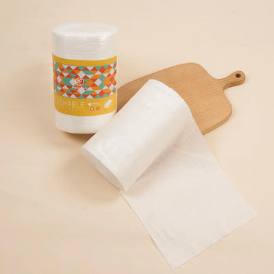 Bamboo Fabric Baby Wipes Biodegradable&Flushable Nappy Liners Cloth Diaper Liners 1 Roll 100Piece by Smarsty
